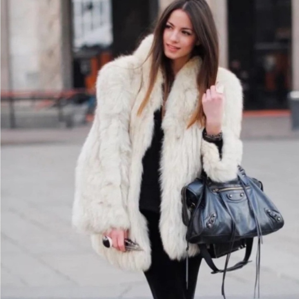 Saga Furs Cream Teddy Jacket